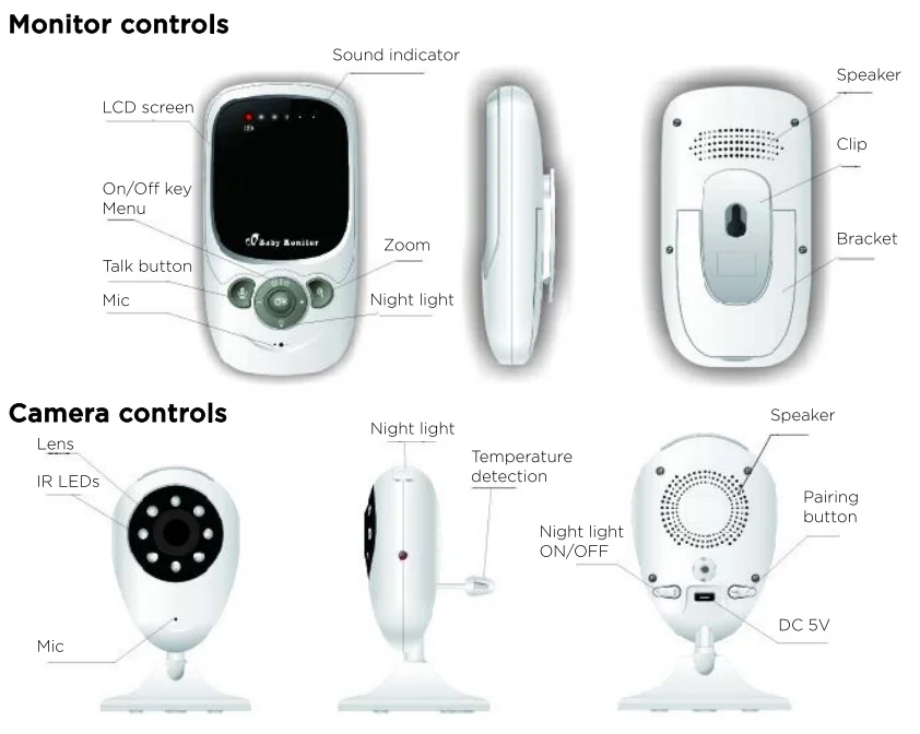 720P Ccd Wireless Wifi Cctv Audio Video Baby Monitor Camera Recorder