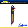 CALIBRE 9PC Extra Long Ball Point Hex Key Colorful Coating Wrench Set