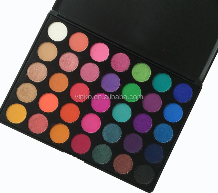 High Pigment Private Label Cosmetics Shimmer Matte 35 Color Eyeshadow Palette