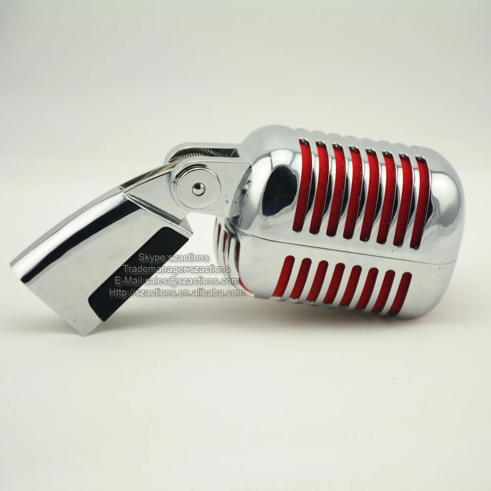 Professional Silver Deluxe Shell Vocal Microphone Vintage Ktv