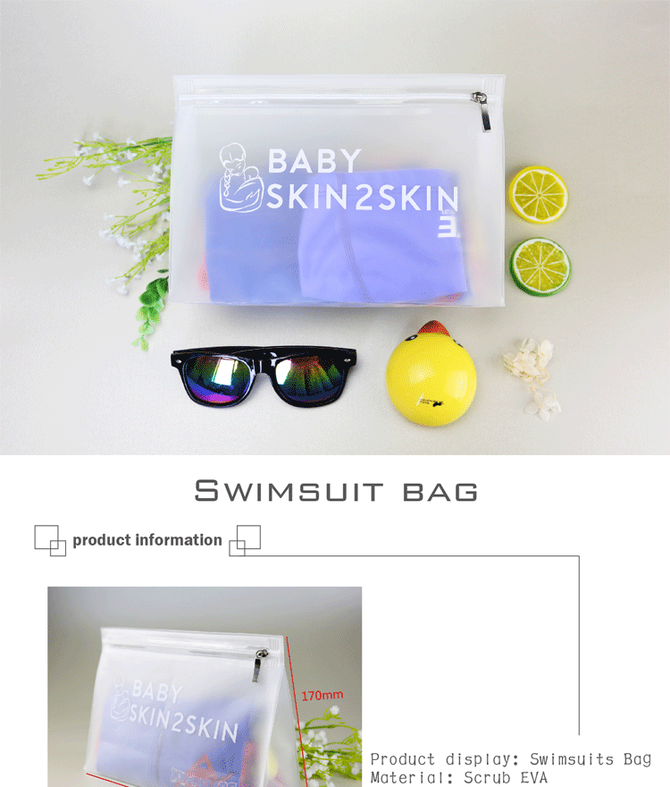 Custom Eco Friendly Frosted Eva Swimwear Packaging Bikini Swimwear Bag