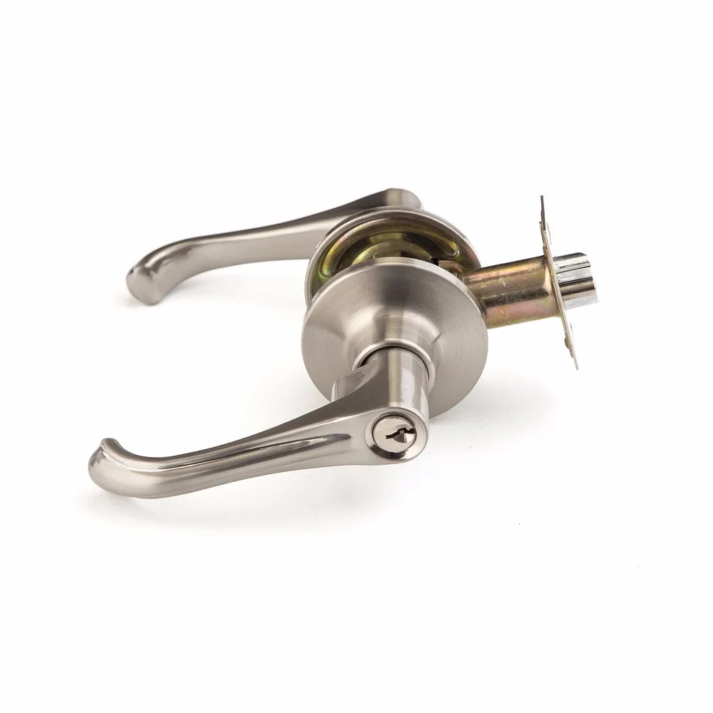 Lever Door Handle Locks Reversible Right And Left Handed Handles Lock Set Iron Black Finish