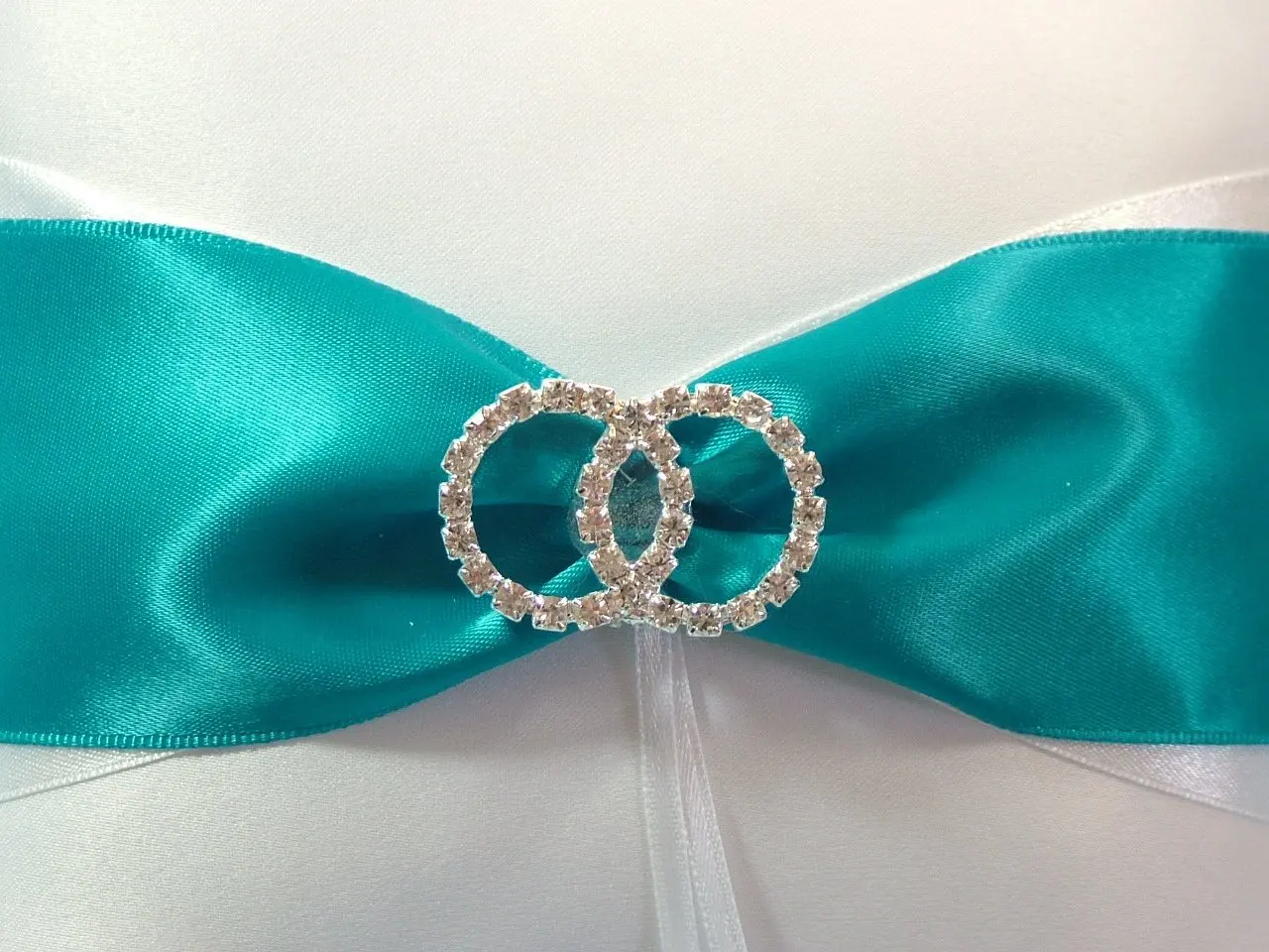 Buy White Satin Infinity Ring Wedding Ring Bearer Pillow With