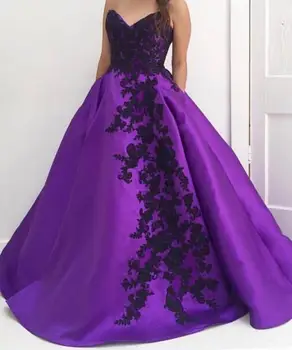purple ball dress