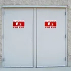 finished surface plain light grey fire door steel door industrial
