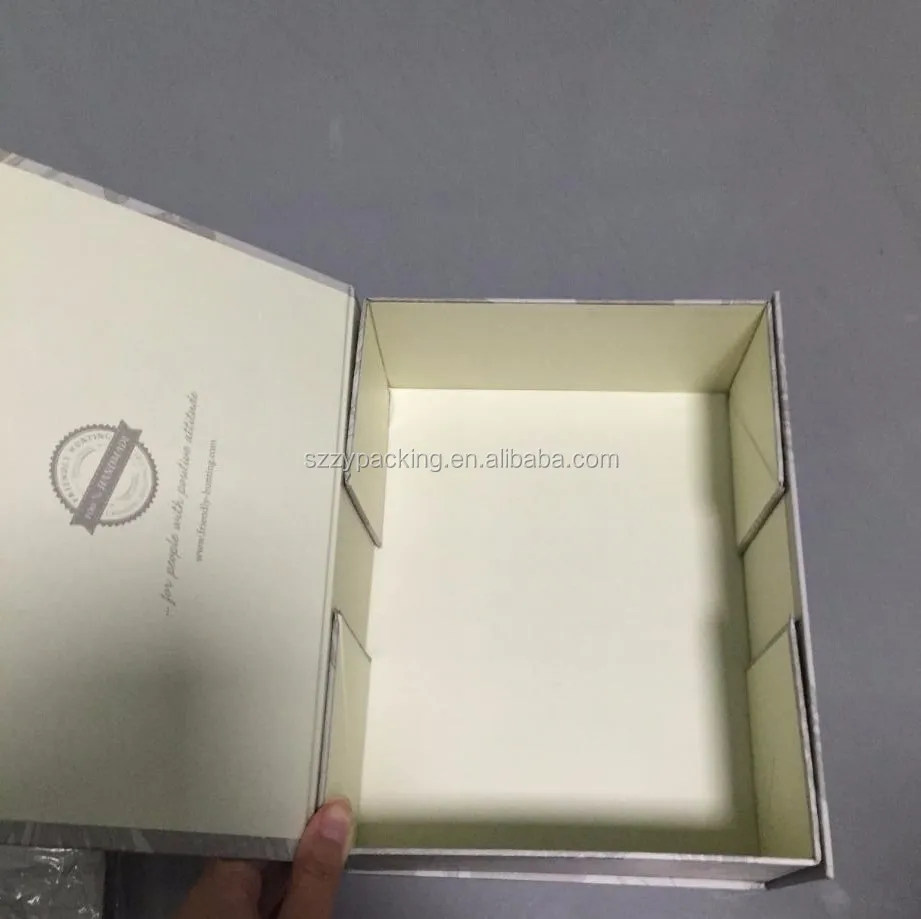 White Color Hinged Gift Box With Magnet Closure - Buy Hinged Gift Box ...