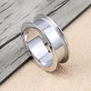 Customized Turquoise Wood Ring Jewelry Making 925 Sterling Silver Channel Ring Blanks for Inlay