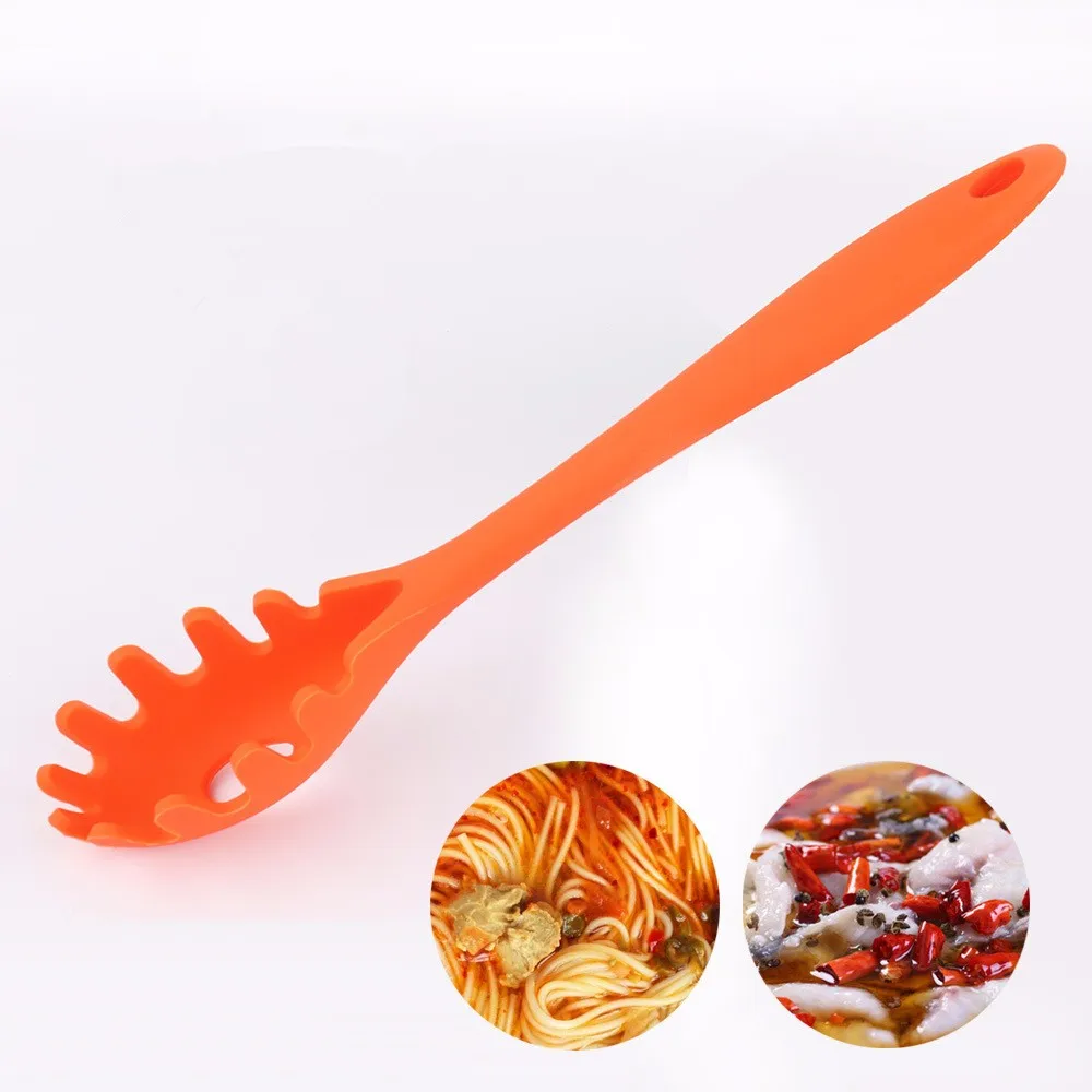 1pcs Silicone Pasta Noodle Spoon Silicone Noodle Scoop Colander