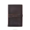 Dark brown Leather Portfolio A5 Pad Holder Document Case