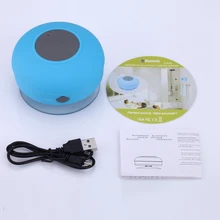 Water Resistant Shower Stereo Wireless Speaker Bluetooth Speaker with Sucker Support Hands-free Calls Function for Phone Laptop
