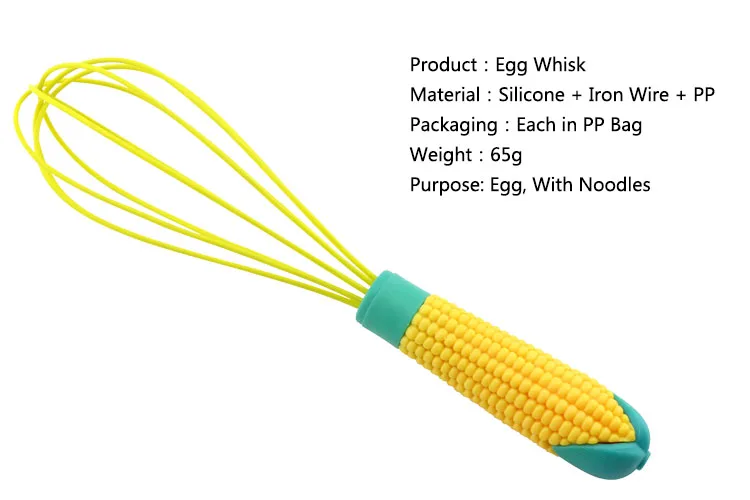 Kitchen Tool Corn Shape Egg Whisk