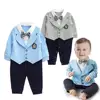 2018 winter new design cotton false two piece formal baby boy jumpsuit