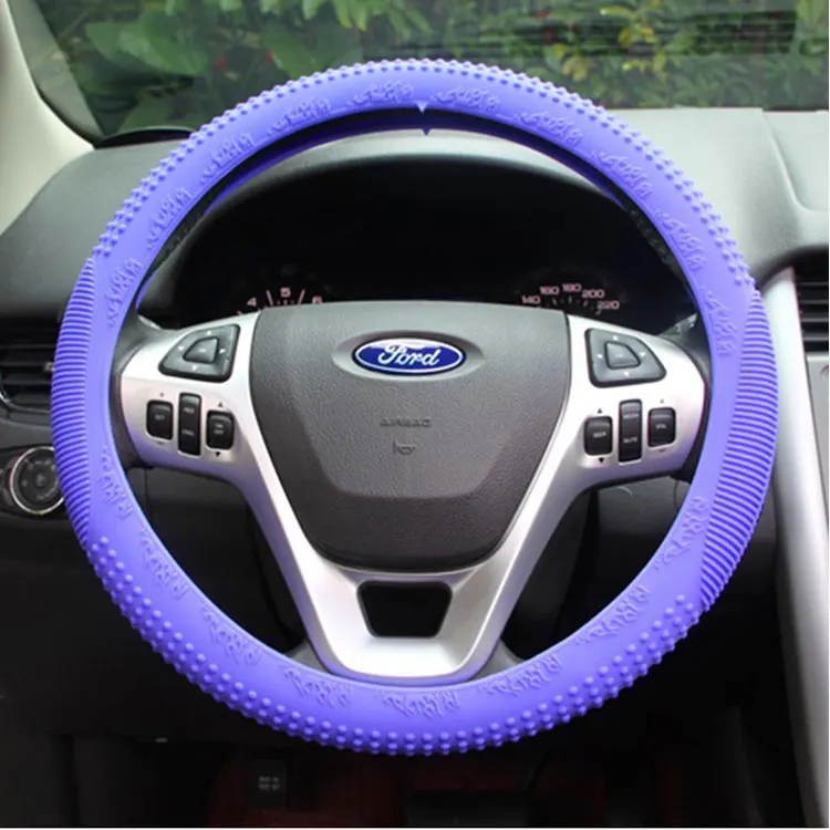 Steering Wheel Cover Auto Car Silicone Great Grip Anti-slip Steering