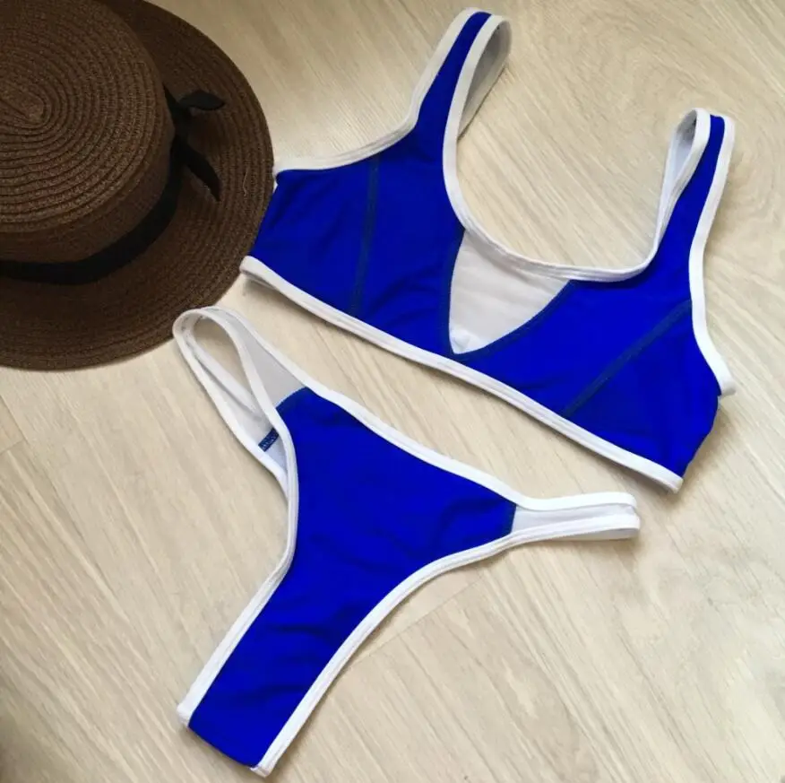 Stock 4colors Sheer Mesh Insert Swimwear Lady Thong Bikini Set - Buy ...
