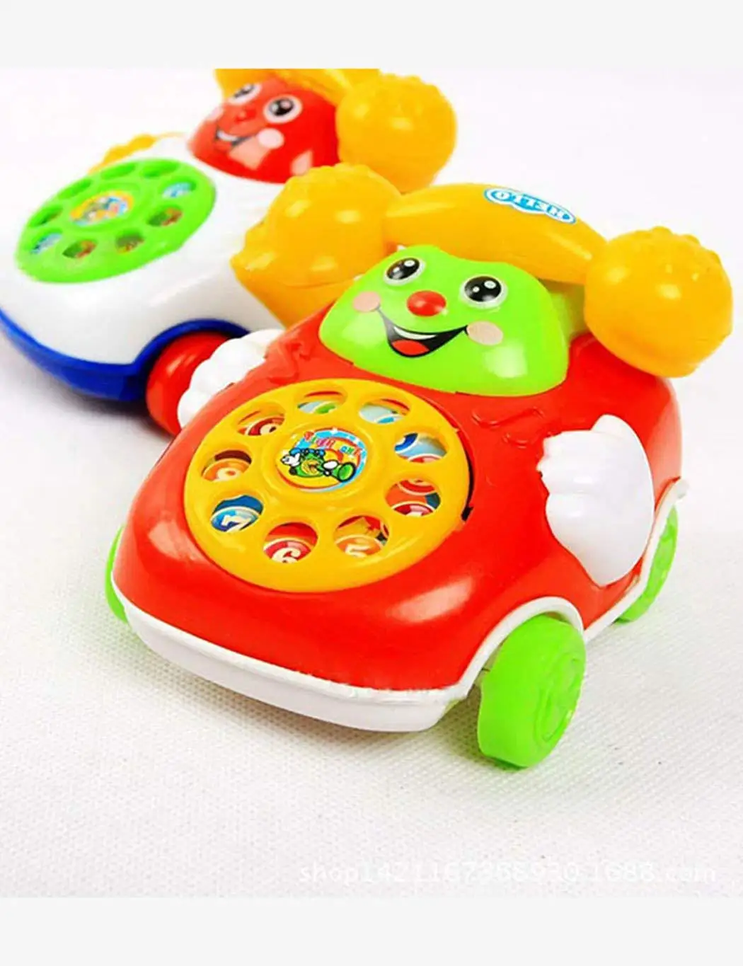 Yitrend Kids Baby Sound Toys Music Cartoon Car Phone Kids Educational Developmental Pull Line Toys Push & Pull Toys (Photo Color)