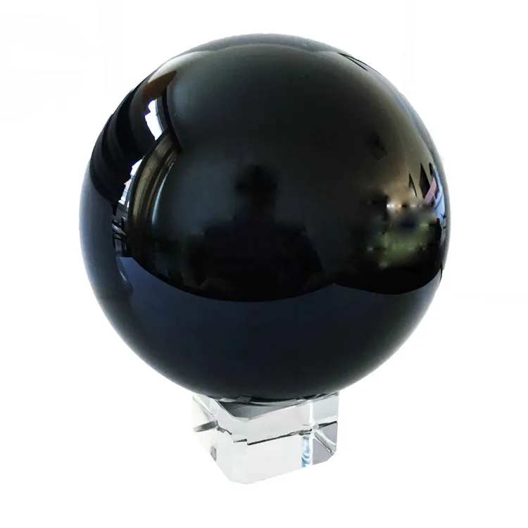 70mm 1pcs Black Wholesales Crystal Balls With Strand Base Crafts For