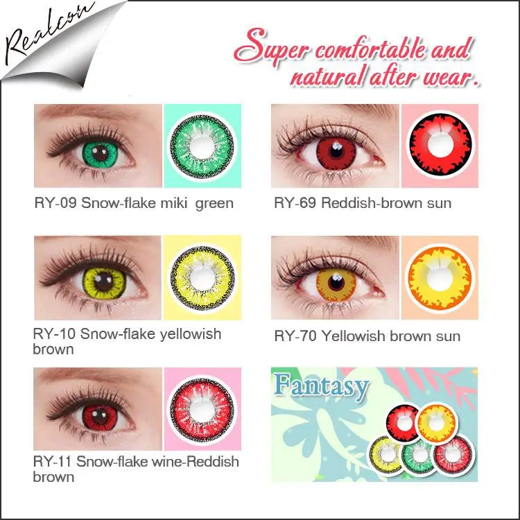 Comfortable High Quality Cosplay Color Crazy Contact Lenses With