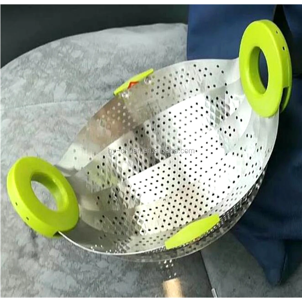 Stainless Steel Strainer Collapsible Colander Strainer Traveling Use