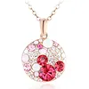 Fashion Hot Sale Gold Chain Necklace Designs Multi Colored Crystal Bead Necklace For Women Gold Necklace Models