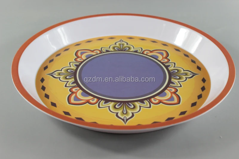 Plastic round tray Melamine serving tray