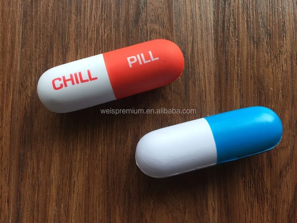 chill pill stress ball