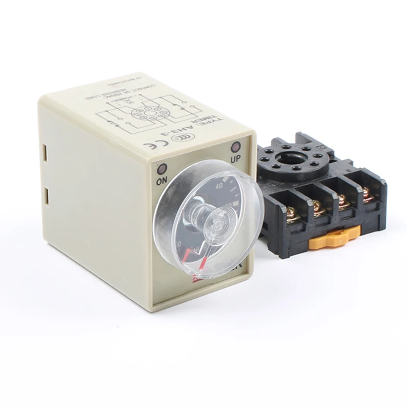 AH3-3 AC 220V Power on Delay Timer Time Relay 0-30S 30 Sec 8 Pins