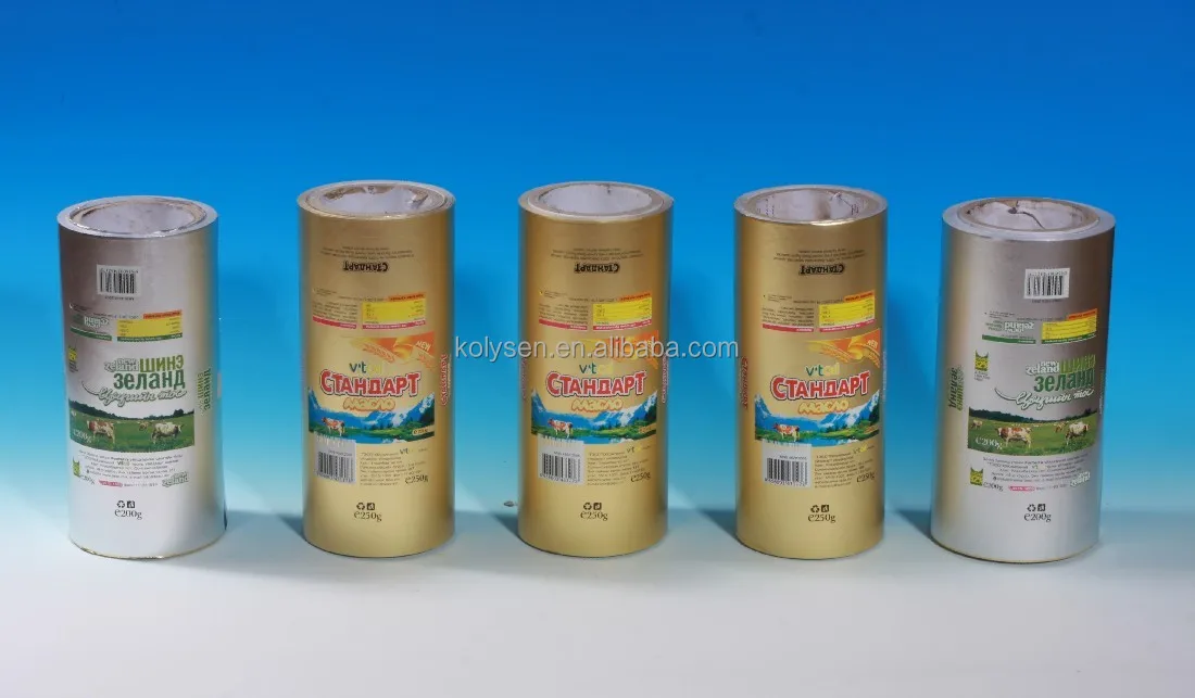 PE coated laminated aluminum foil butter wrapping paper in roll