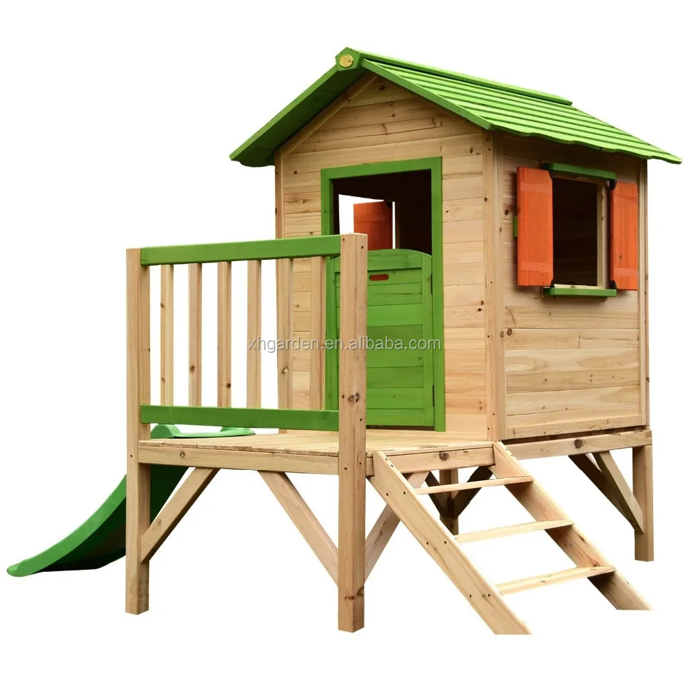 wooden playhouse with assembly