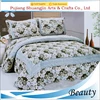 Alibaba supplier 100% quilted polyester microfiber 3pcs flower patchwork 3d bedspread