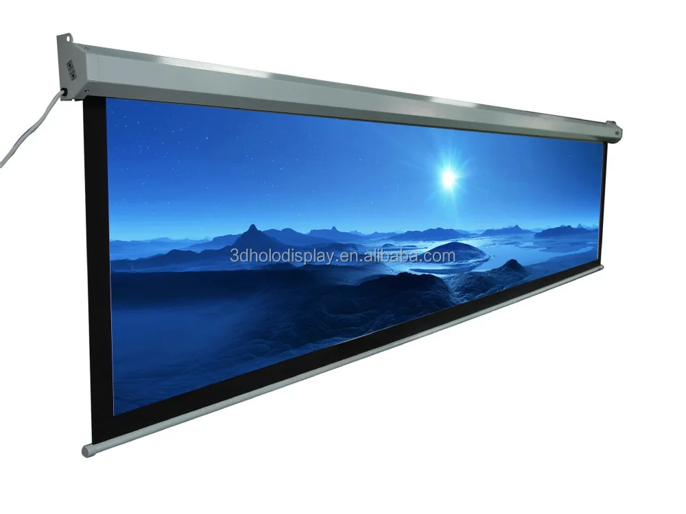 300"(169) Large Roll Up Electric Projection Screen,Motorized Projector