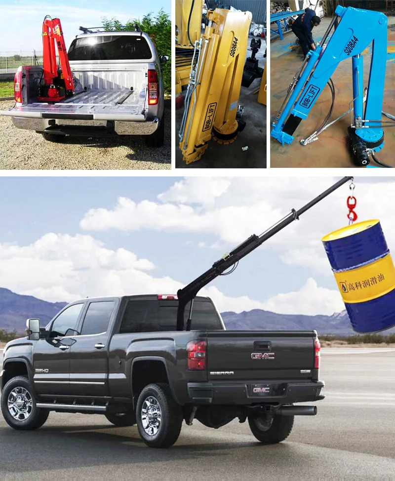 Small Hydraulic Hitch Mounted Pickup Truck Crane With Cable Winch Buy