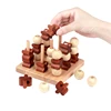Wooden board games wooden tic tac toe/nought and cross puzzle