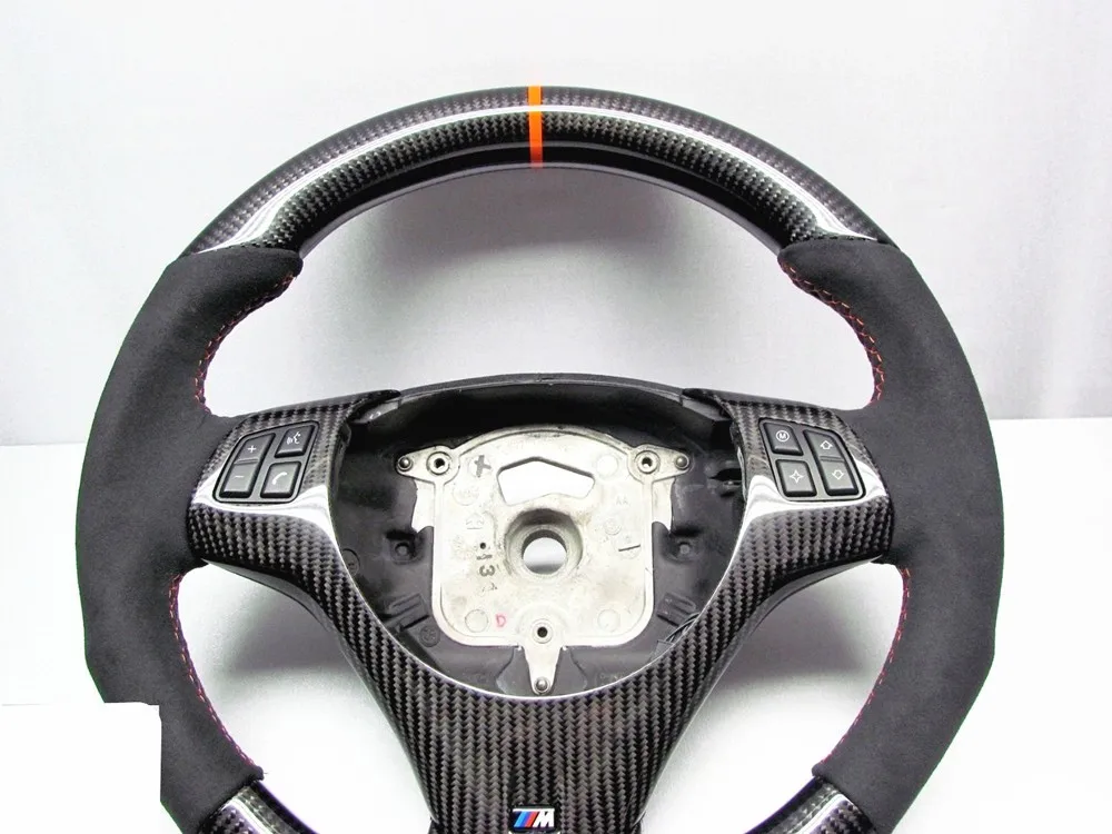 Auto Carbon Fiber Racing Car Steering Wheel For Bmw E87 E90 E92 M3 330i ...