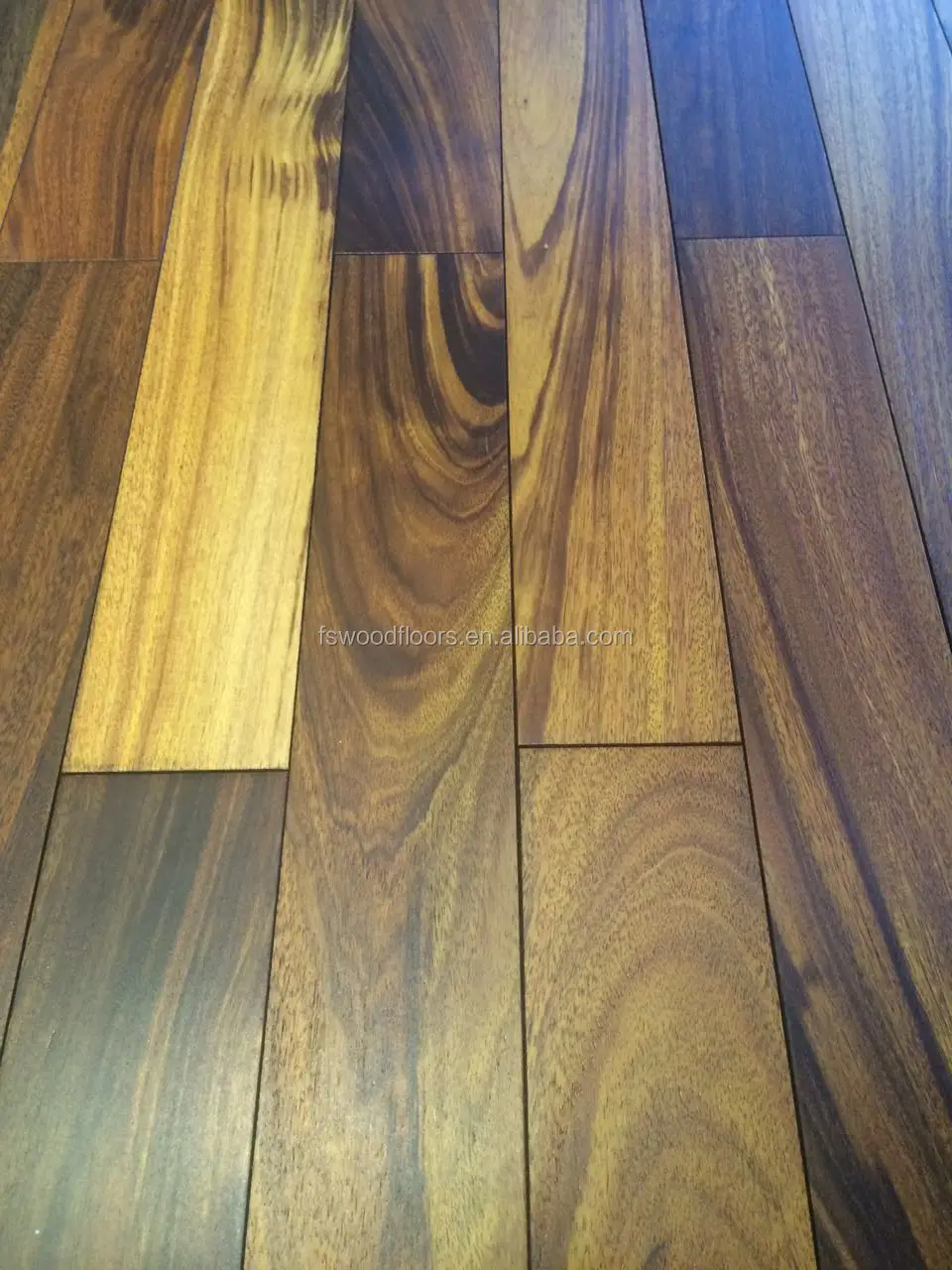 Exotic Tobacco Road African Teak Herringbone Hardwood Flooring