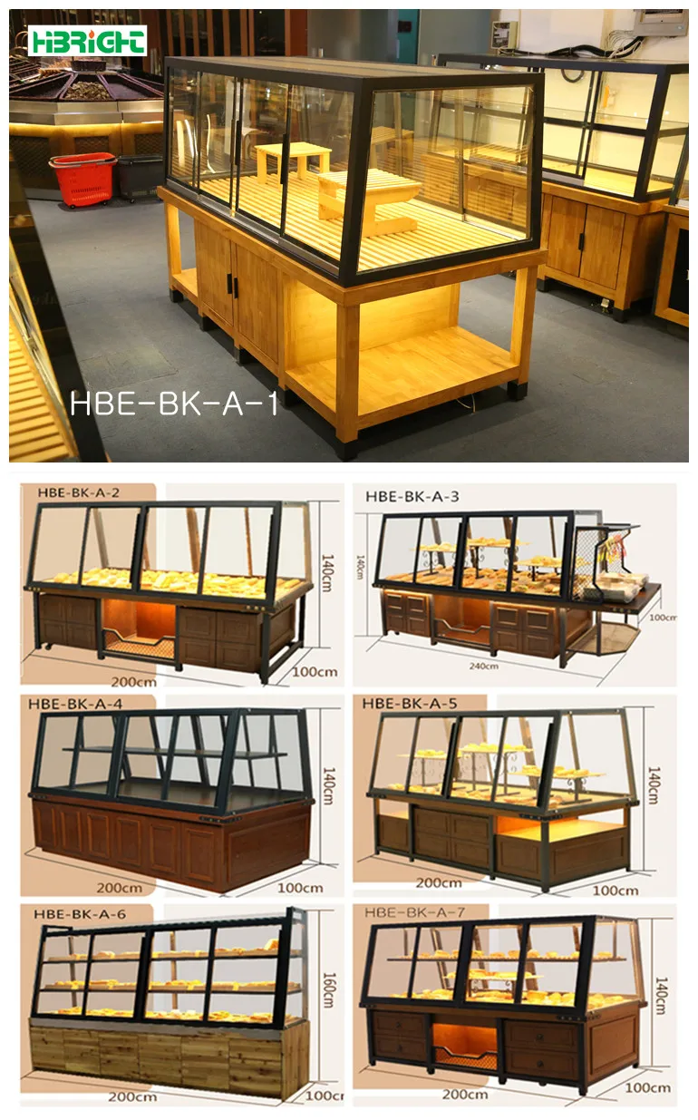 Bread Showcase Cabinet - Eco-Friendly Wood Display Rack