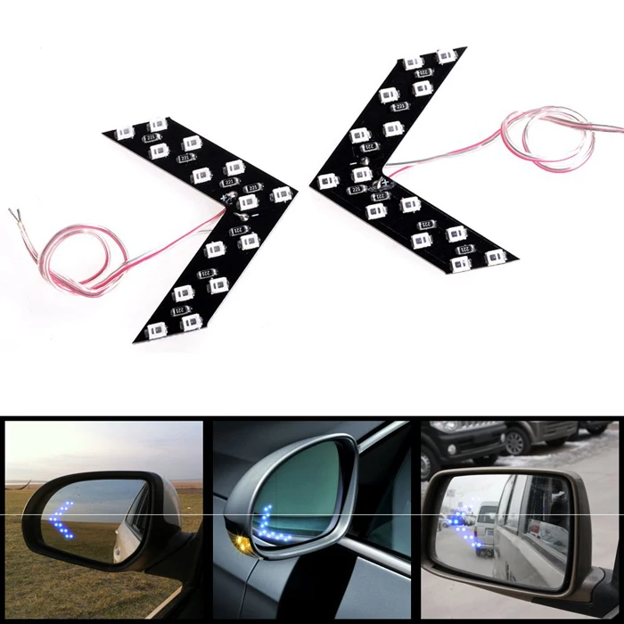 Led Side Mirror Arrow Panel Indicator Addon Blinker Turn Signal Light For Auto Car Vehicle
