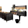 Modern type style MDF dark color matt finish door panel simple design kitchen cabinet