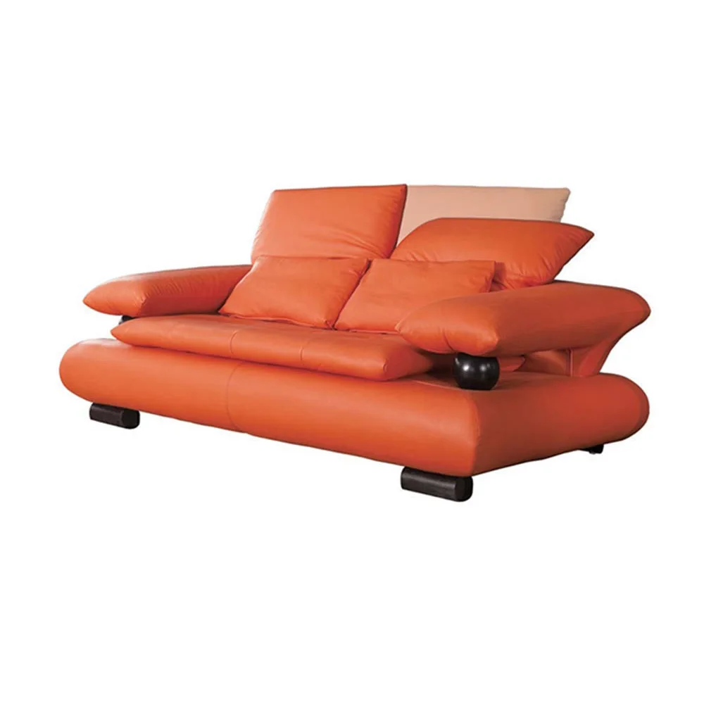 Modern Orange Genuine Leather Living Room Sofas 410 Buy Genuine