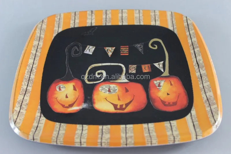 Own Designs Melamine Hallowmas Plate for Pumpkin Print