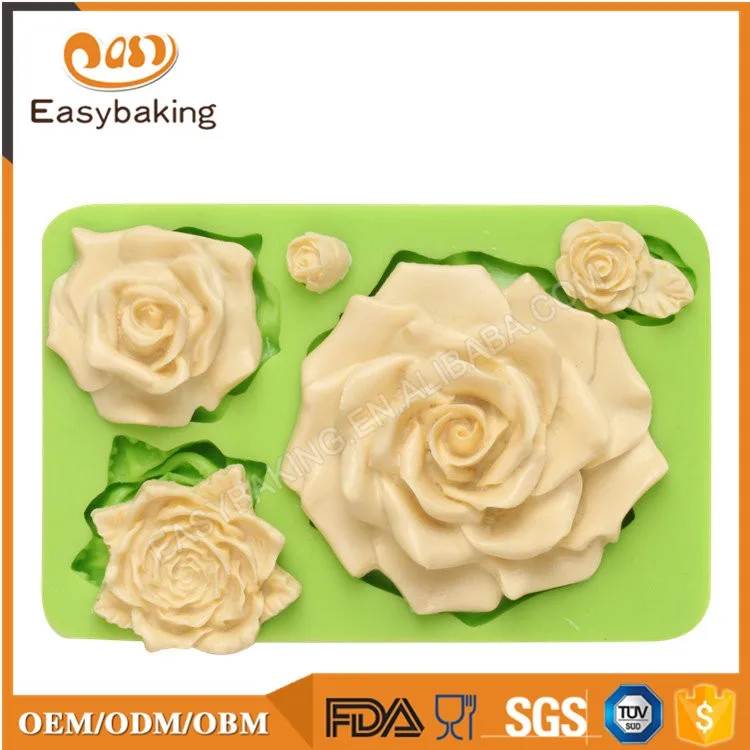 ES-4056 Flower shape silicone wedding & anniversary cake decorating mold