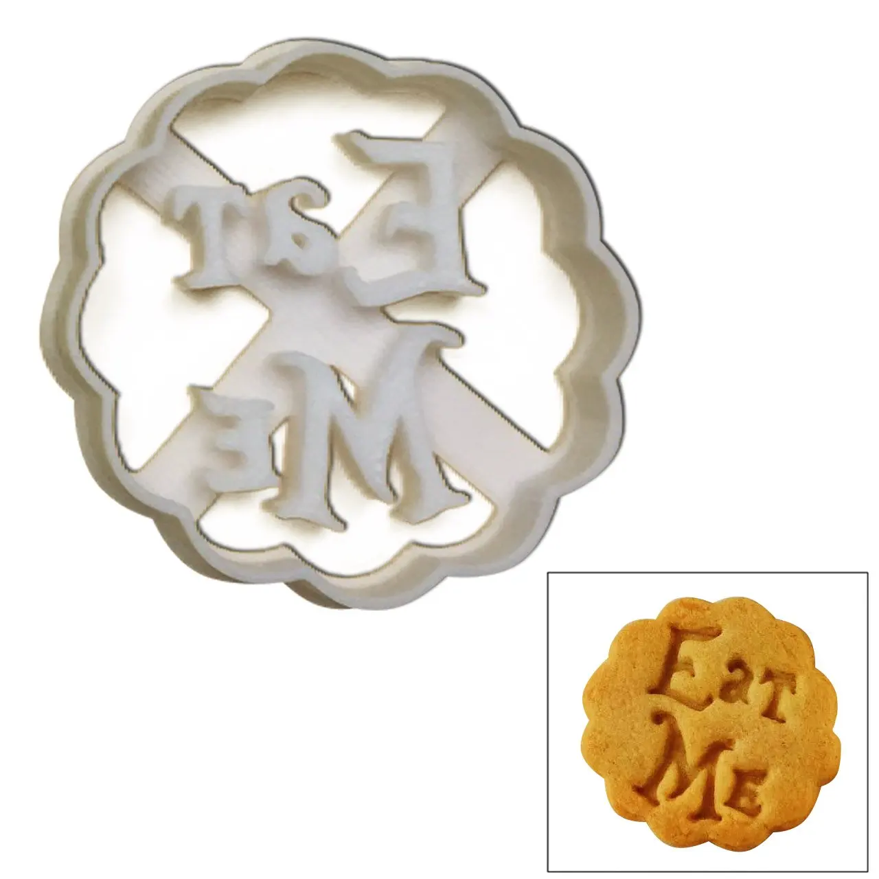 Eat Me Cookie Cutter, 1 pc, Inspired by"Alice's Adventures in Wonderland" novel by Lewis Carroll, Great for mad tea party, event favors, gifts and cake decorations