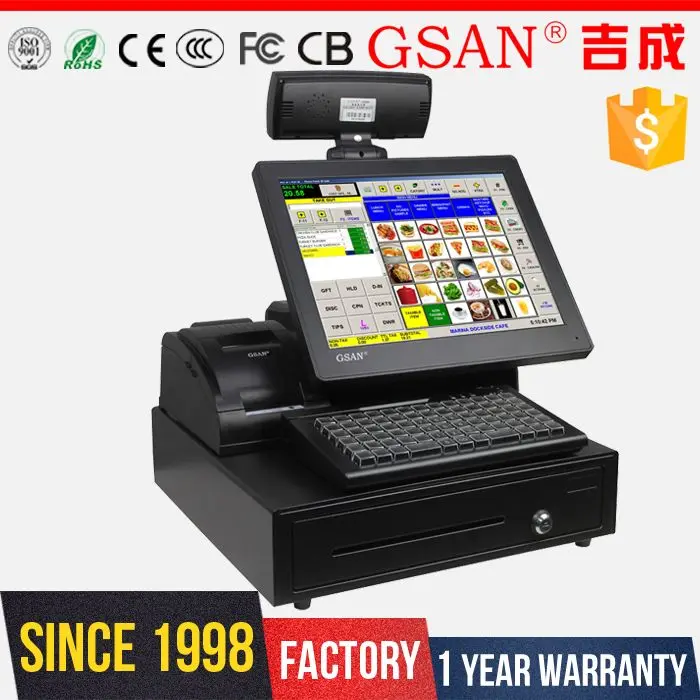 Gs 888 Complete Set Sharp Cash Register Touch Screen Cash Register