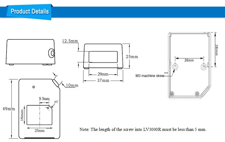 High integrate embedded 2D barcode engine module bar code read machine with plastic box security safe protect
