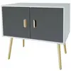 Modern Style Chest Cabinet Large Capacity Cabinet With Solid Wood Legs