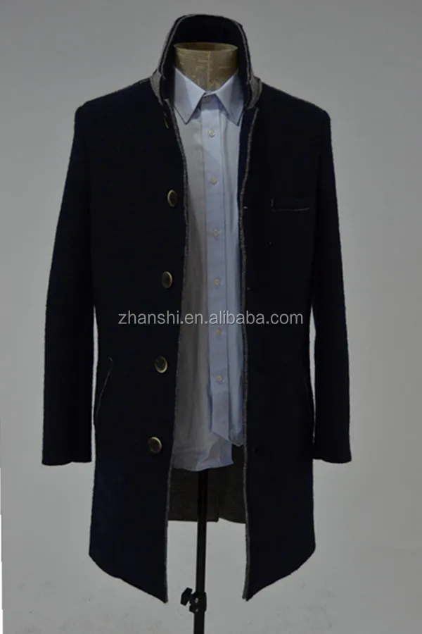 2015 Fashion Single Breasted Men's Wool Cashmere Overcoats Factory