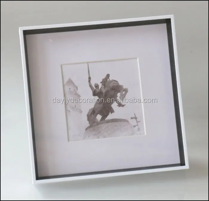 Black Shadow Box Frame Whole With Mat Open Unbroken Plexiglass