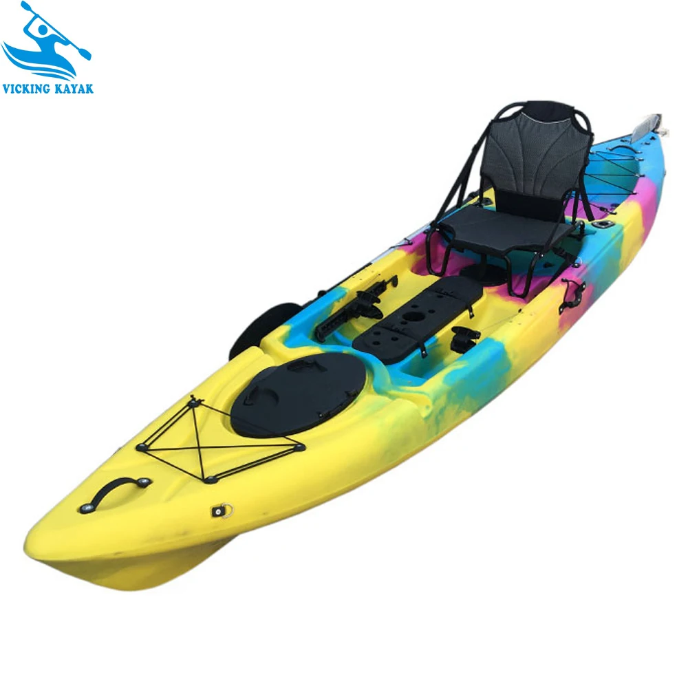 Fishing kayak Plastic single paddle Fishing Sit On Top Kayak With hatch -  AliExpress