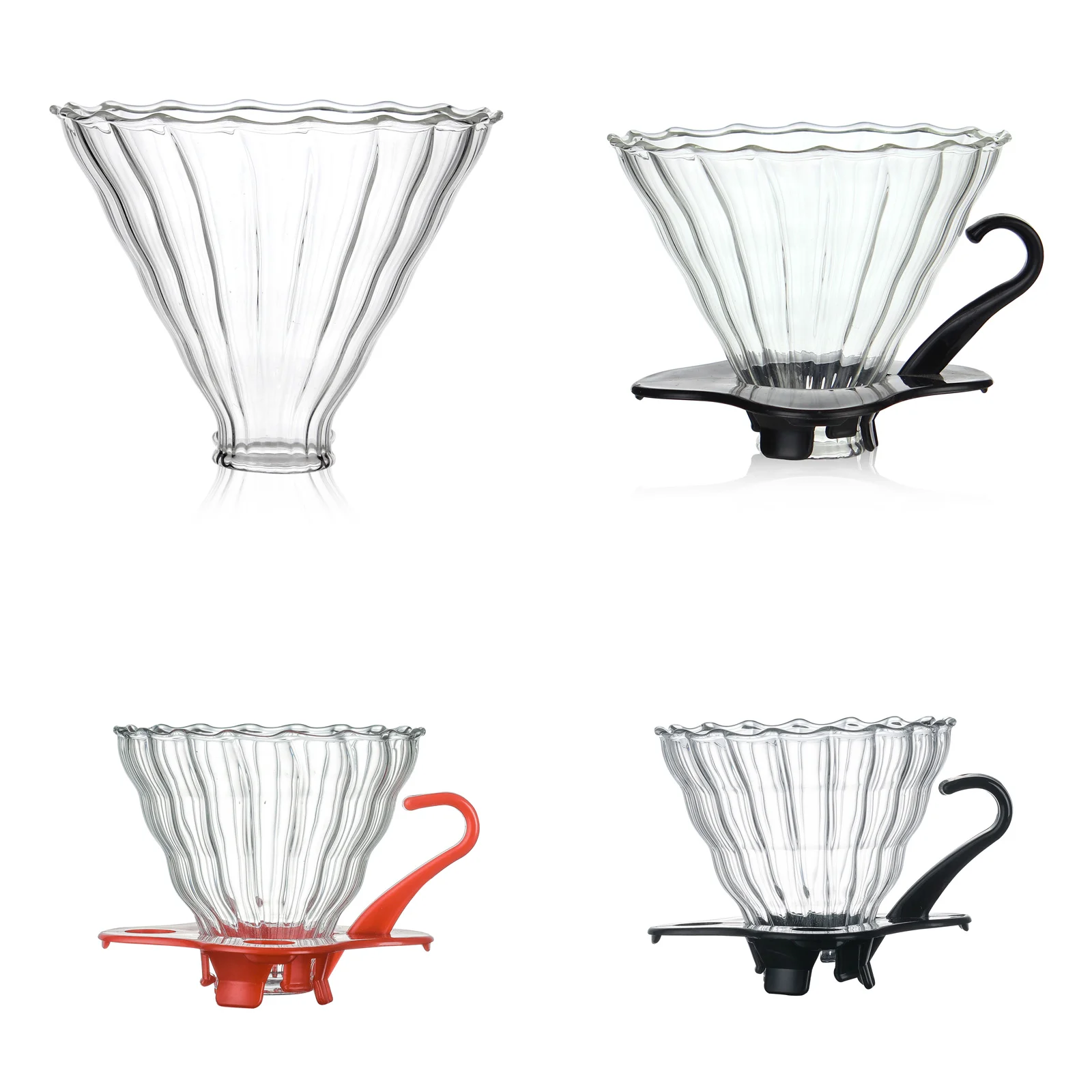 300ml 500ml 700ml 1200ml Heat Resistant Handmade Borosilicate Glass Coffee Pot V60 Coffee Maker