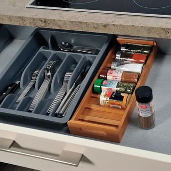 In Drawer Bamboo Spric Jars Bottles Storage Holder Buy Spice