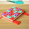 Puzzle rainbow color rubber cover notebook note book